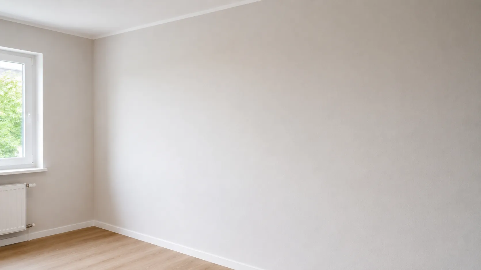 Aufgefrischte Wand- und Deckenflächen nach Malerarbeiten
